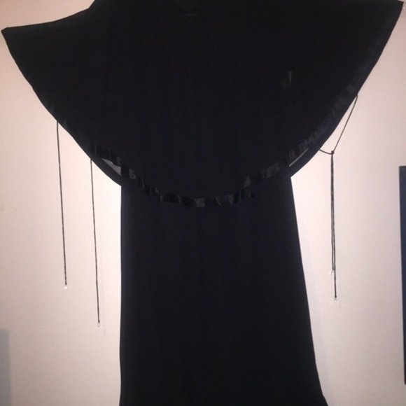 PENNINGTON Drapped Plus Size Long Black Dresses - Picture 1 of 7